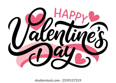 Happy Valentine's Day Typography Calligraphy Designs for Creative Projects