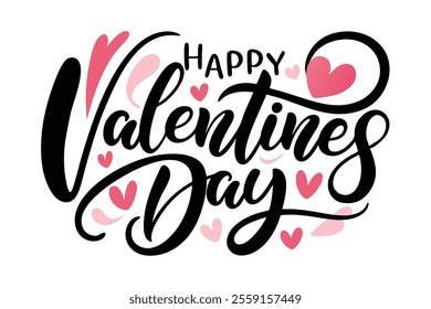Happy Valentine's Day Typography Calligraphy Designs for Creative Projects
