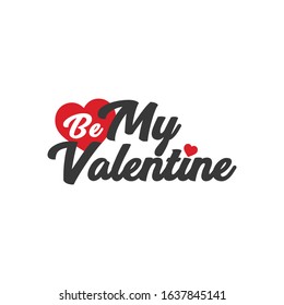 Happy Valentines Day Typography design 14th February 2020 valentine