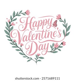 Happy Valentine's day, typography design