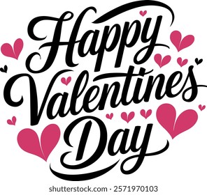 Happy valentine's Day typography design