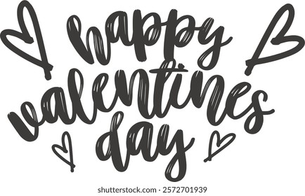 Happy valentine's day Typography design. Can be used in t-shirts and in other design projects