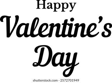 Happy valentine's day Typography design. Can be used in t-shirts and in other design projects