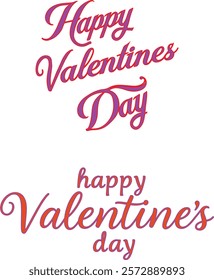 Happy valentines day typography design