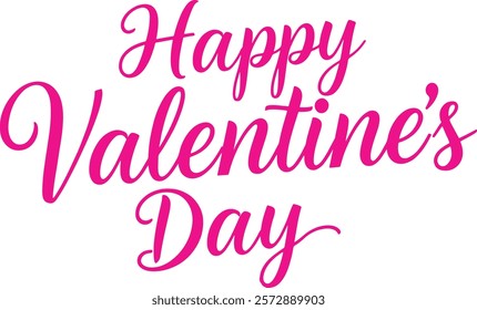 Happy valentines day typography design