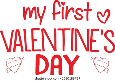 
Happy Valentine's Day Typography Design. Printing For Tshirt, Sweatshirt, Mug, Banner, Poster etc.