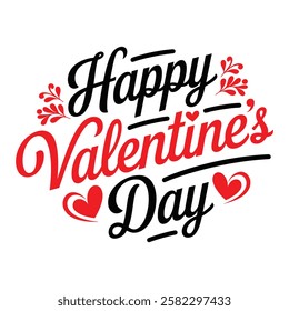 Happy Valentine's Day Typography Design