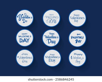 Happy valentines day typography design vector illustration