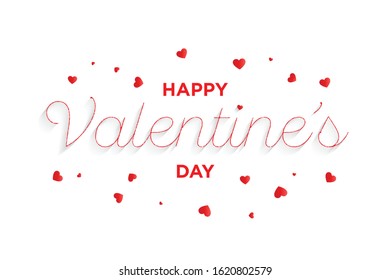 Happy valentine's day typography Free Vector