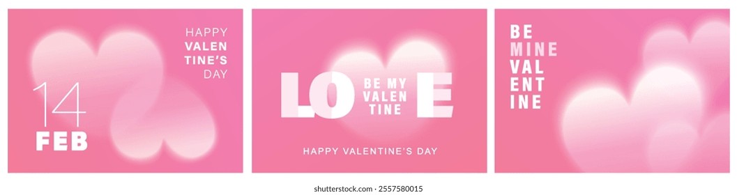 Happy Valentines Day typography with handwritten calligraphy text, isolated on pink background. Romantic Template design for celebrating valentine's Day on 14 February. Vector Illustration