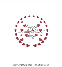 Happy Valentines Day Typography with Hearts
Romantic Valentines Day Calligraphic Poster
