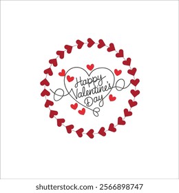 Happy Valentines Day Typography with Hearts
Romantic Valentines Day Calligraphic Poster
