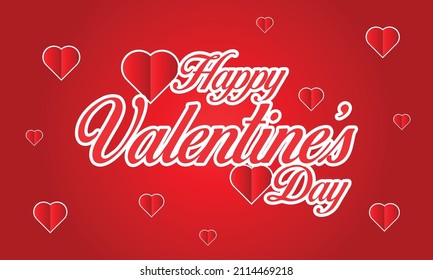 Happy Valentines day with typography lettering background design templates. Valentines Day greeting card template with red heart, invitation, posters, banners