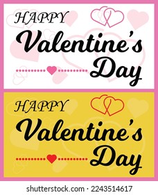 Happy valentine's day typography, lettering. valentines day post greeting card, banner, poster. 14th february love day wish your valentine post design