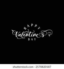 Happy Valentines Day typography lettering love. Suitable for websites, social media posts, printed greeting cards, and festive decorations.