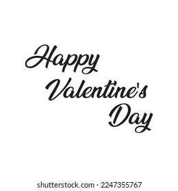 Happy Valentine's day typography logo. Happy Valentine's Day Vintage Hand Drawing.Happy Valentine's Day Vintage Hand Drawing
