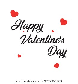 happy valentines day typography logo vector template with hearts, typography logo, vector template,love logo,tshirt design,poster,card design.