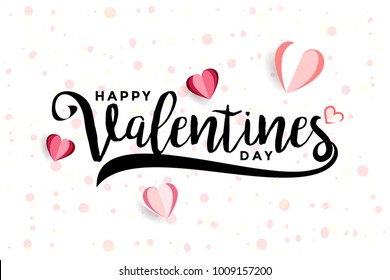 Happy Valentines Day typography poster with handwritten calligraphy text, isolated on white background and pattern. Vector Illustration Eps.10