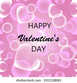 Happy Valentines Day typography poster with calligraphy text