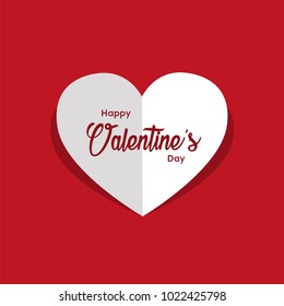 Happy Valentines Day typography poster with handwritten calligraphy text, Vector Illustration