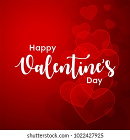 Happy Valentines Day typography poster with handwritten calligraphy text, Vector Illustration