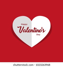 Happy Valentines Day typography poster with handwritten calligraphy text, Vector Illustration