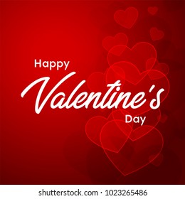 Happy Valentines Day typography poster with handwritten calligraphy text, Vector Illustration