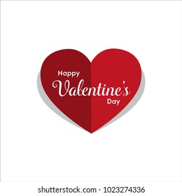 Happy Valentines Day typography poster with handwritten calligraphy text, Vector Illustration