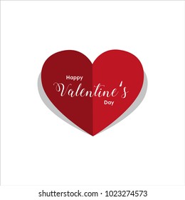 Happy Valentines Day typography poster with handwritten calligraphy text, Vector Illustration