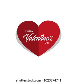 Happy Valentines Day typography poster with handwritten calligraphy text, Vector Illustration