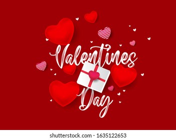 Happy Valentines Day typography poster with handwritten calligraphy, flyers, invitation, posters, brochure, banners.Friday, 14 February