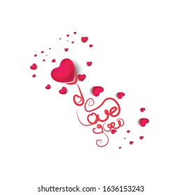 Happy Valentines Day typography poster with handwritten calligraphy, flyers, invitation, posters, brochure, banners.Friday, 14 February