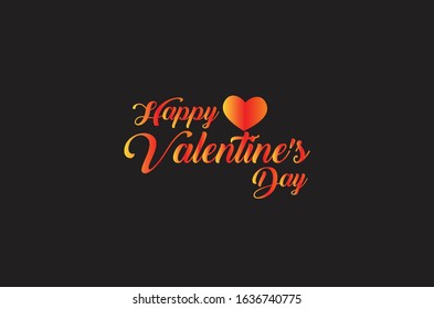 Happy Valentines Day Typography, Poster Greeting, Vector Illustration