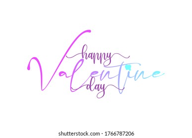 Happy Valentines Day typography poster with handwritten calligraphy text Wallpaper Background