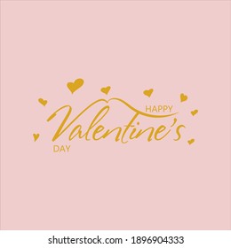 Happy Valentines Day typography poster with handwritten calligraphy text. Vector Illustration. EPS10