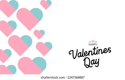 Happy Valentine's Day typography poster with handwritten calligraphic text, Valentine Design with heart shaped icon. February 14th. Vector illustration