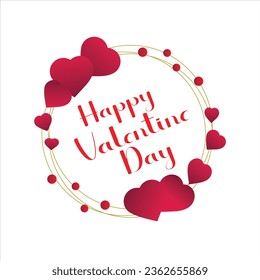 Happy Valentines Day typography poster with handwritten calligraphy text, isolated on white background. Vector Illustration - Vector