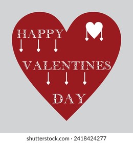 happy valentines day typography. Happy Valentines Day typography poster with handwritten calligraphy text, isolated on white