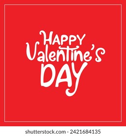 Happy Valentines Day typography poster with handwritten calligraphy text, eps10
