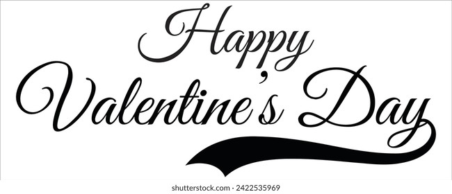Happy Valentines Day typography poster with handwritten calligraphy text, isolated on white background. typography poster background Vector Illustration. 