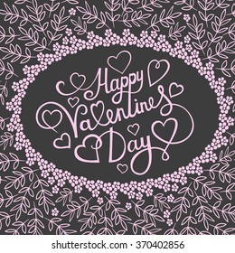Happy Valentines Day typography poster. Eps-8