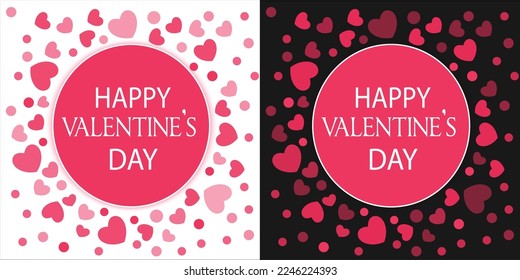 Happy Valentines day typography set. Vector text design. Usable for banners, greeting cards, gifts etc. 14 february