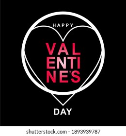 HAPPY VALENTINE'S DAY, TYPOGRAPHY, T SHIRT DESIGN, STICKER DESIGN, PRINT