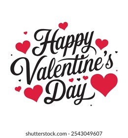 Happy Valentine's day typography t shirt design