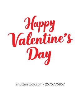 Happy Valentine's Day typography Text design. vector art illustration