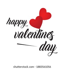 Happy Valentines Day typography For t-shirt, poster with handwritten calligraphy, Wallpaper, flyers, invitation, posters, brochure, banners.