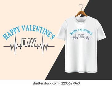 Happy Valentine's Day Typography T-shirt designs 