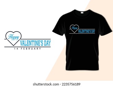 Happy Valentine's Day Typography T-shirt designs 