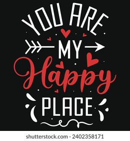 Happy valentine's day typography tshirt design 