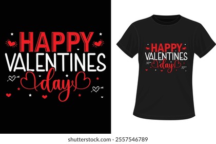 Happy Valentines Day Typography T-shirt Design, 14th February Typography tshirt design, Valentines Day T-shirt Design 2025, Love T-Shirt Design